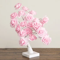 2ft. Pre-Lit Artificial Valentine's Day Twig Tree with 24 Rose Shaped LED Lights
