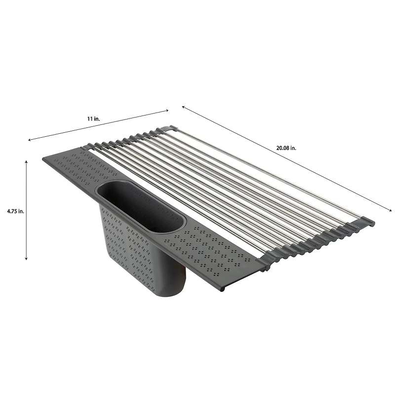 Kitchen Details Over the Sink Drying Rack with Utensil Holder