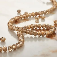 Amber Small Glass Faceted Rondel Beads, 3mm by Bead Landing™