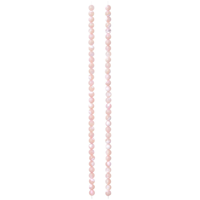 Light Pink Mother of Pearl Round Beads, 4mm by Bead Landing™