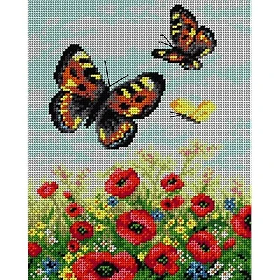 Orchidea Gobelin Butterflies On A Meadow Canvas For Halfstitch Without Yarn