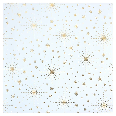 White & Gold Star Cardstock Paper by Recollections™, 12" x 12"