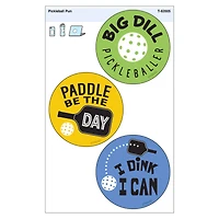 TREND Enterprises® Pickleball Pun Vinyl Stickers, 3 Per Pack, 6 Packs