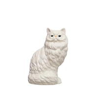 10.5" White Persian Cat Ceramic Tabletop Vase by Ashland®