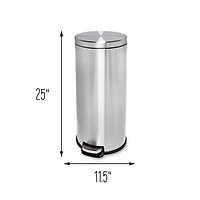 Honey Can Do 30L Round Step Can with Bucket