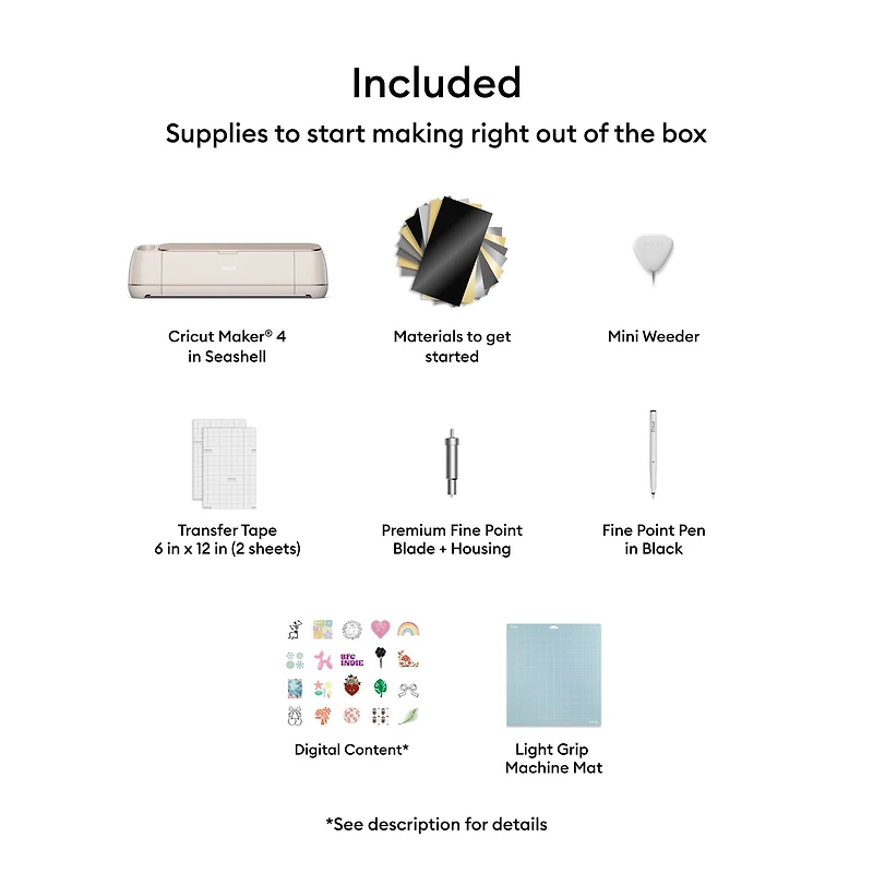 Cricut Maker® 4 in Seashell & Digital Content