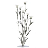 32" Silver Calla Lily Candle Holder