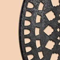 19" Silver Rustic Metal Medallion Sculpture