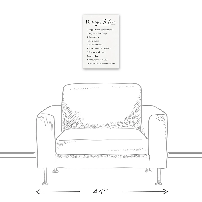 Ten Ways To Love 12" x 18" Canvas Wall Art