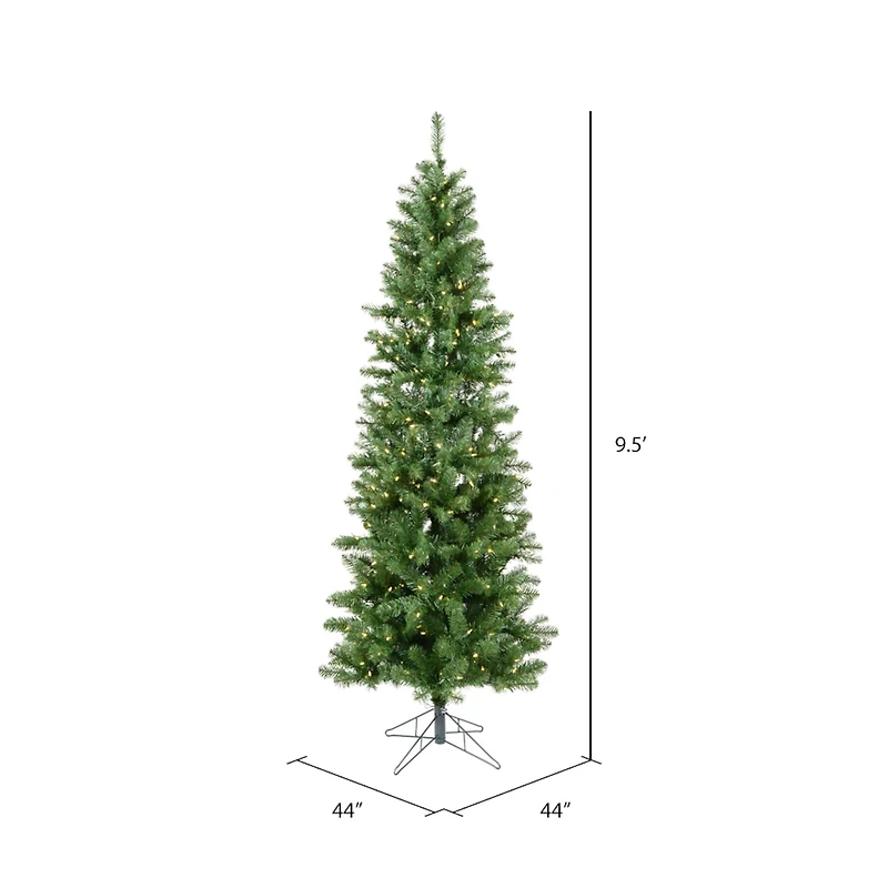 9.5ft. Pre-Lit Salem Pine Artificial Christmas Tree, Warm White Dura-Lit® LED Lights