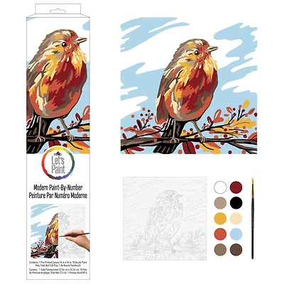 Plaid® Fall Bird Paint-By-Number Kit