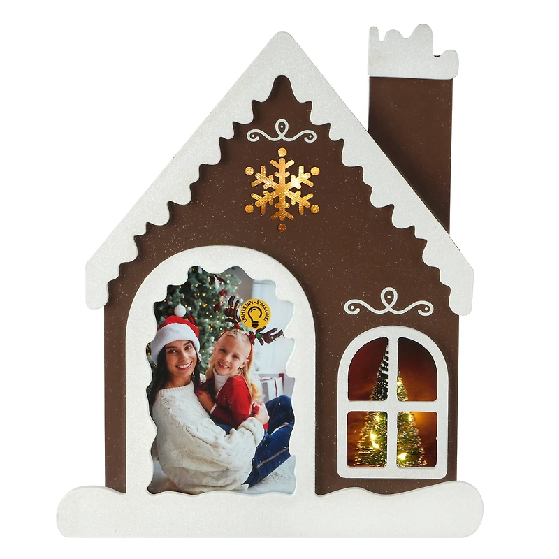 4" x 6" Gingerbread House Light-Up Tabletop Frame by Studio Décor®