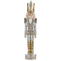 Haute Decor 37" Gold & Silver Christmas Nutcracker
