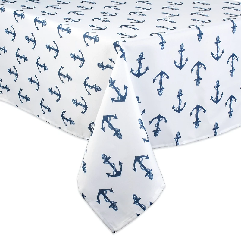 Anchors Print Outdoor Tablecloth With Zipper 60" x 120"