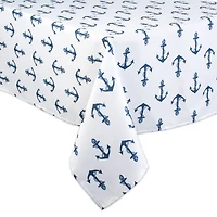 Anchors Print Outdoor Tablecloth With Zipper 60" x 120"