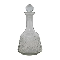 Hello Honey® 9" Clear Etched Glass Decanter