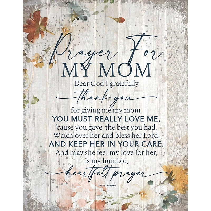 Prayer For My Mom Wall Plaque