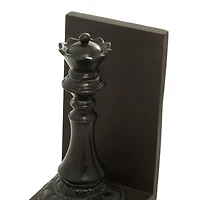 8" Black Chess Bookends, 2ct.
