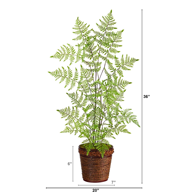 3ft. Ruffle Fern Artificial Tree in Basket
