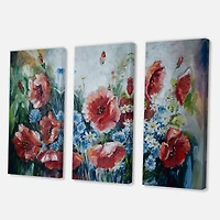 Designart - Retro Bouquet of Poppies