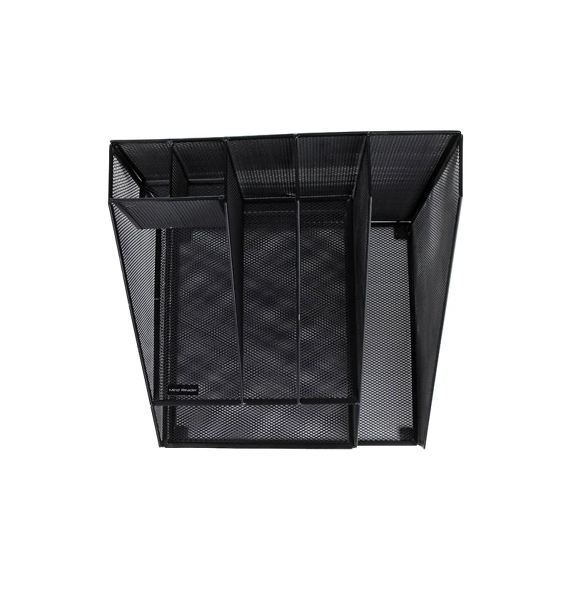 Mind Reader Black 8 Compartment Desktop Document Letter Tray