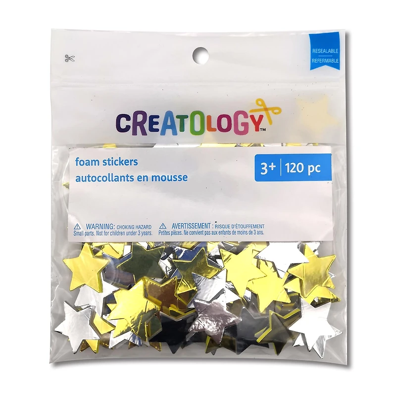 Metallic Foam Star Stickers by Creatology™