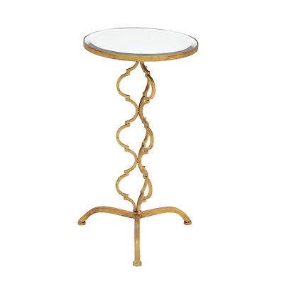 30" Gold Glam Metal Accent Table