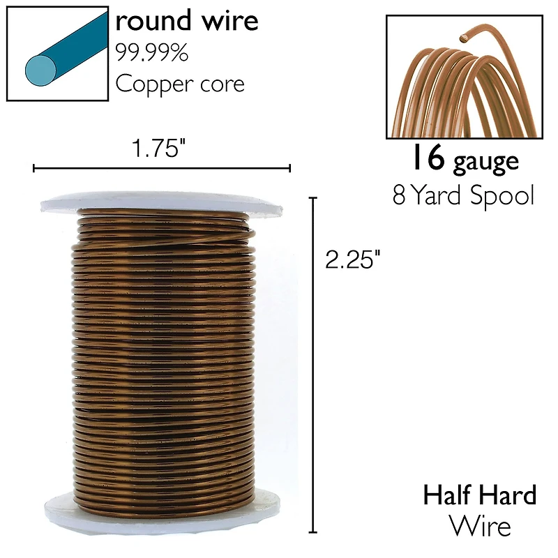 The Beadsmith® Wire™ Elements Gauge Tarnish-Resistant Wire