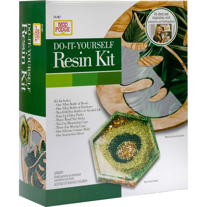 Mod Podge® & Gold Do-It-Yourself Hexagon Coaster Kit