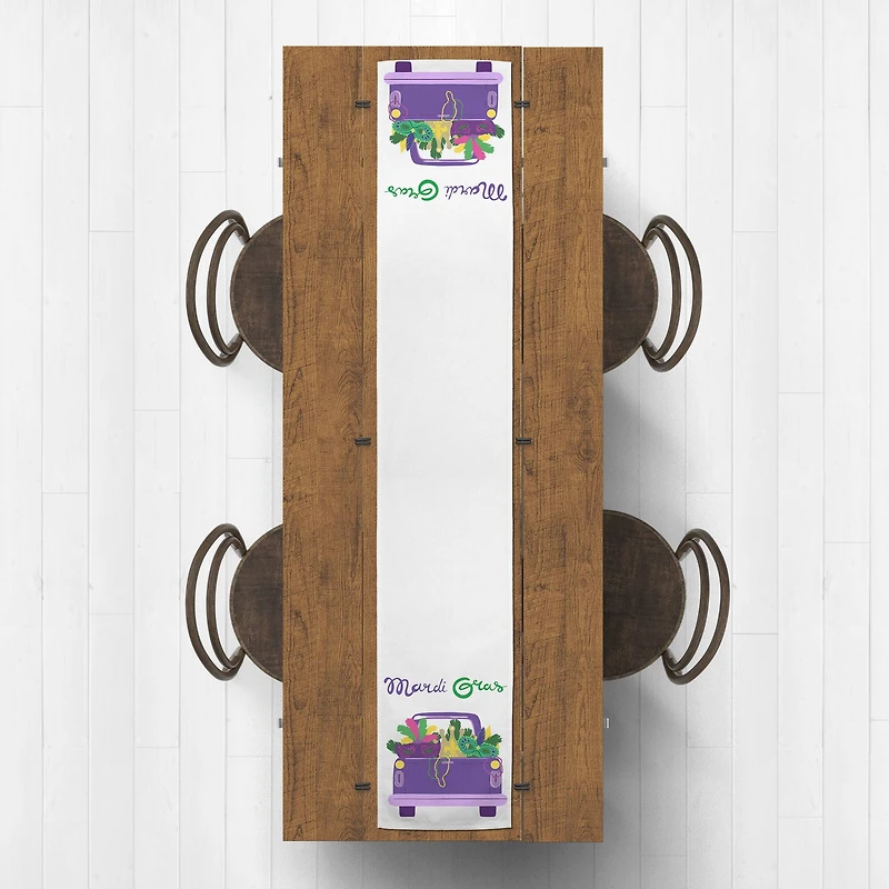 72" Mask Truck Load Mardi Gras Table Runner