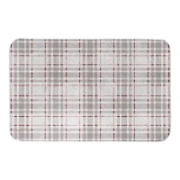 Designs Direct Holiday Gray Plaid Bath Mat, 34" x 21"