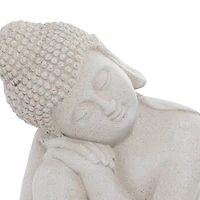 20" Gray Buddha Garden Sculpture
