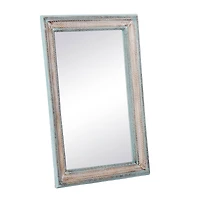 48" White Wood Farmhouse Wall Mirror