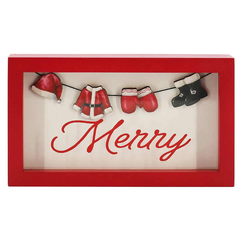 9" Red & White Santa's Clothes Tabletop Décor by Ashland®