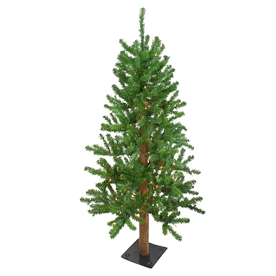 4ft. Pre-Lit Alpine Artificial Christmas Tree, Clear Lights