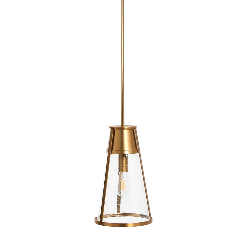 Hello Honey® Robert Stevenson Lighting Jaxon Metal & Seedy Glass Ceiling Light