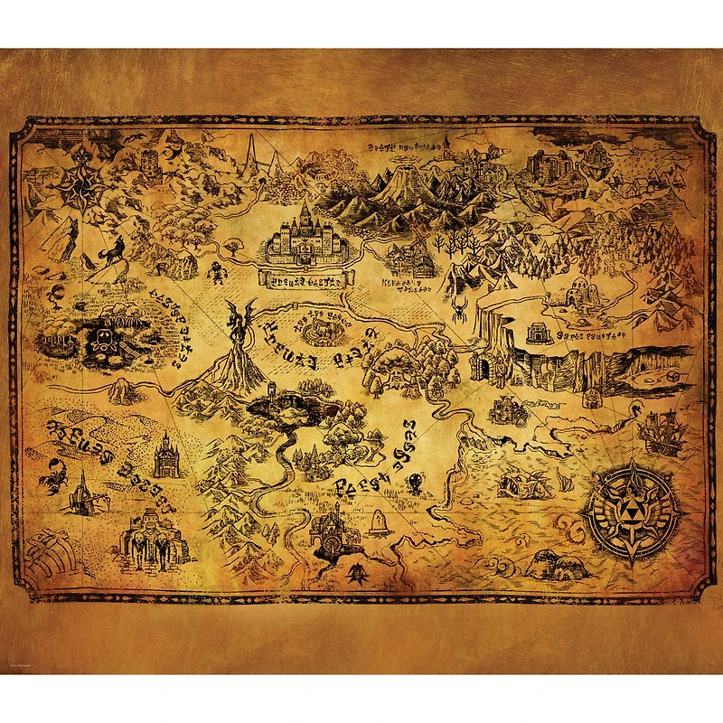 RoomMates Legends Of Zelda Map Tapestry