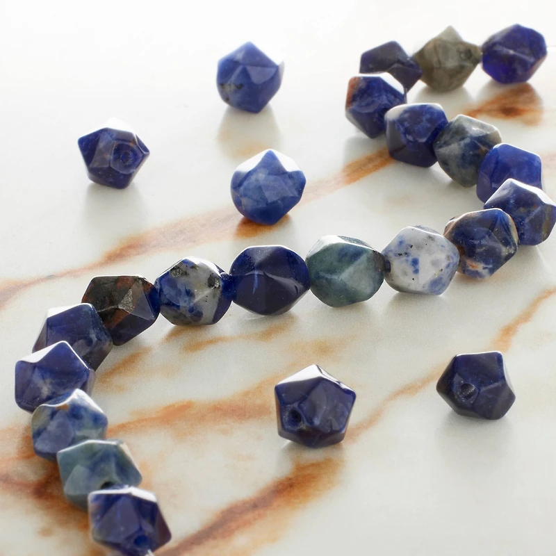 Blue Faceted Sodalite Round Beads, 8mm by Bead Landing™