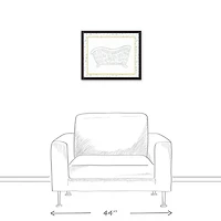 Bath Time Words 21.73" x 17.73" Black Framed Canvas