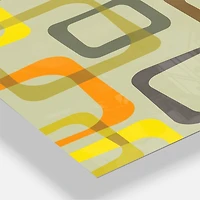 Designart Retro Square Design VII Oversized Mid-Century Modern Multipanel Wall Clock