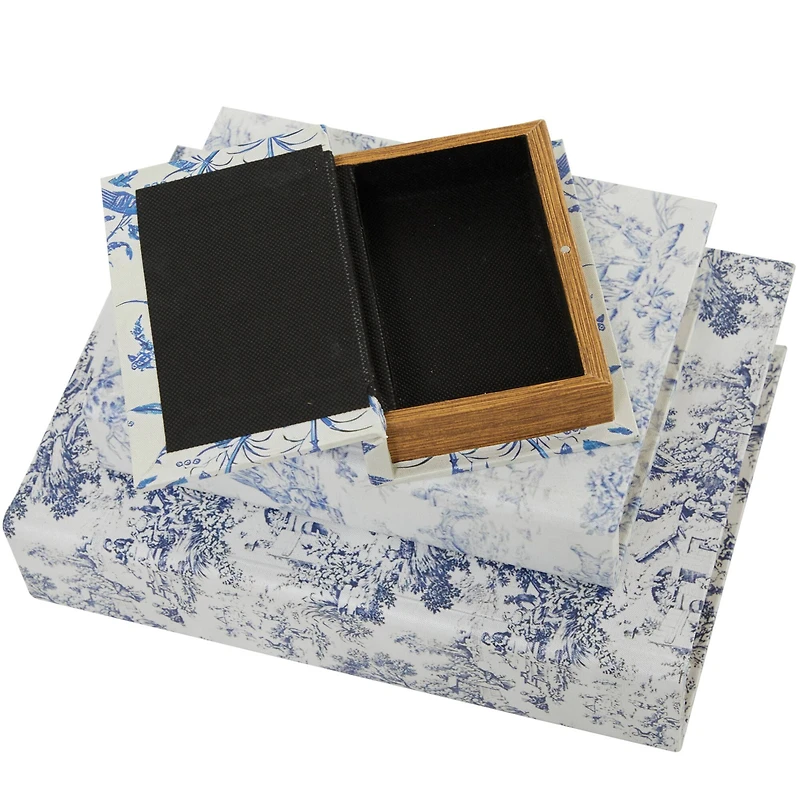 Nature & Foliage Canvas Faux Book Box Set