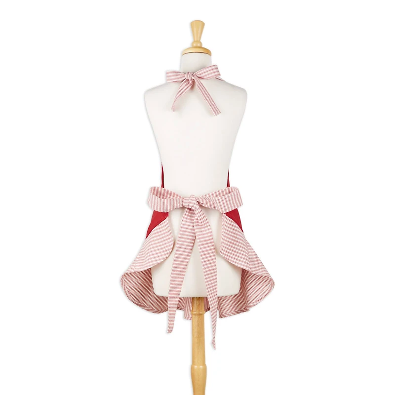 DII® Candy Cane Factory Ruffle Apron