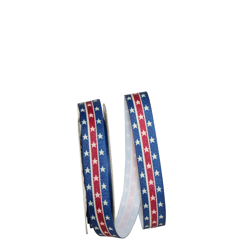 JAM Paper 5/8" x 20yd. Grosgrain Patriotic Ribbon