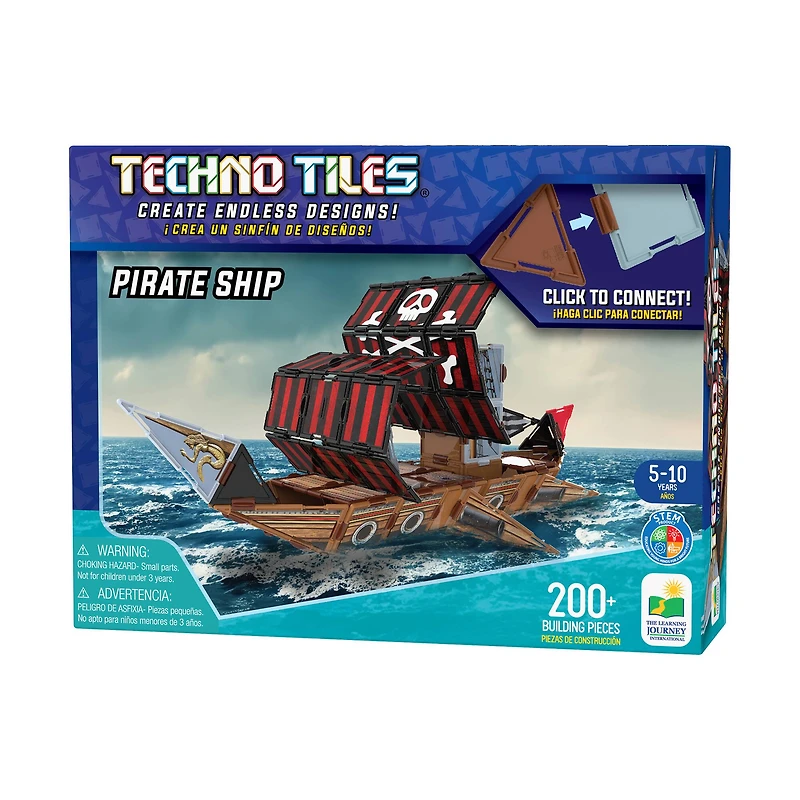 Techno Tiles - Pirate Ship: 200+ Pcs
