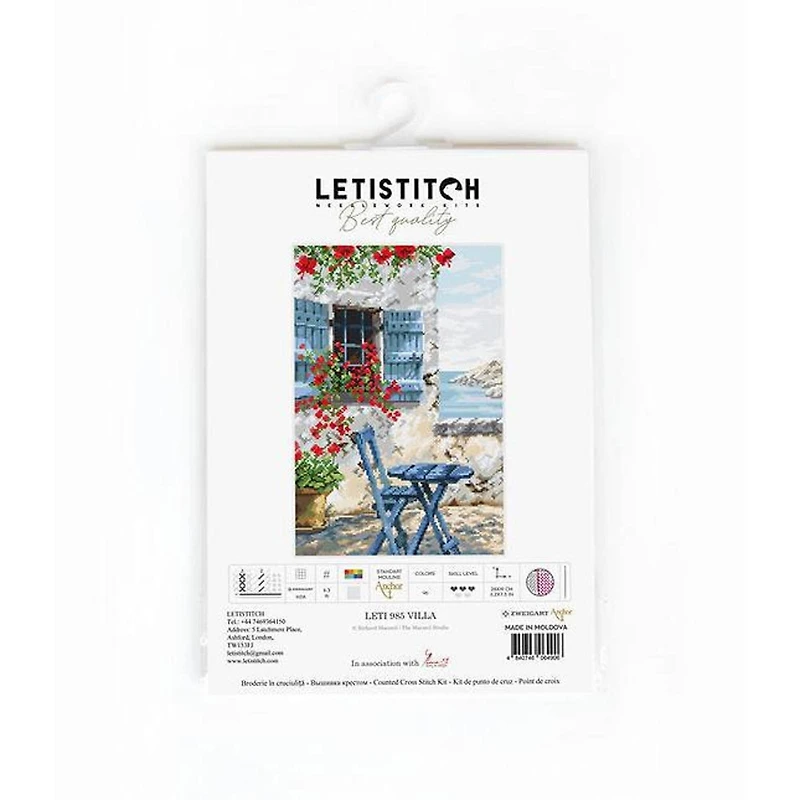 LetiStitch Counted Cross Stitch Kit Villa