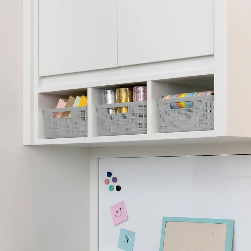 Curver® Jute Gray Plastic Storage Basket Organizer