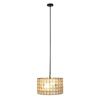 Hello Honey® Emma Capiz Black Finish Pendant Lamp