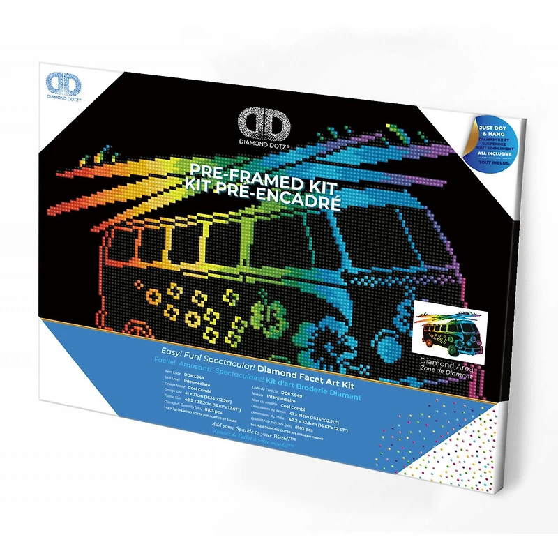 Diamond Dotz® Intermediate Cool Combi with Frame Diamond Painting Kit