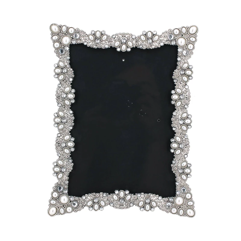 Expressions™ 5" x 7" Silver Jeweled Metal Frame by Studio Décor®