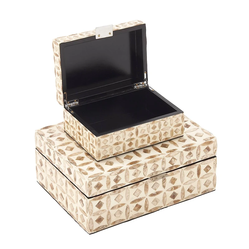 Beige Mother of Pearl Coastal Box Set